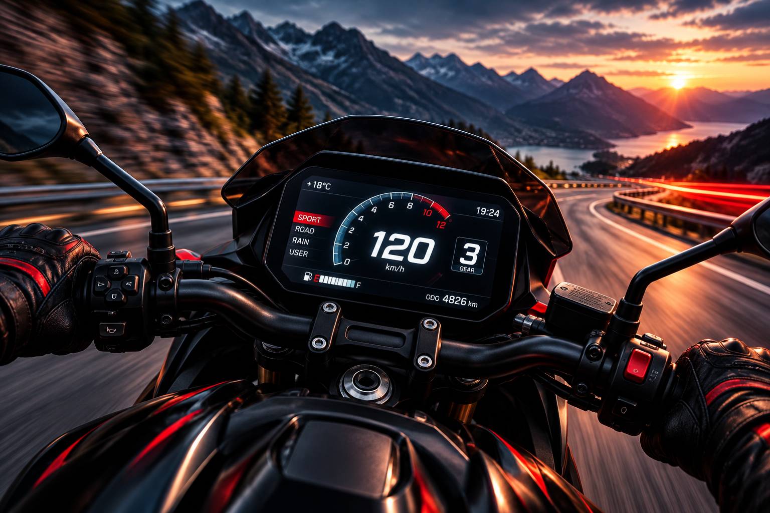 Écran de moto protégé par PureScreen